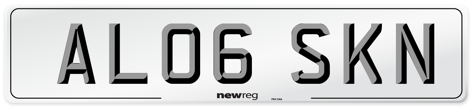 AL06 SKN Number Plate from New Reg